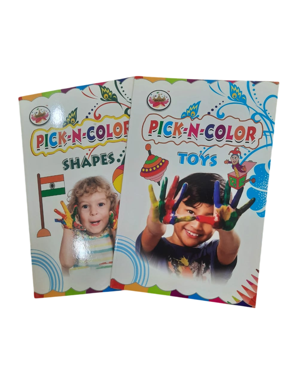 Pick-N-Color Kids Drawing & Coloring Book Toys, Objects, Vegetables & Shapes Activity Books