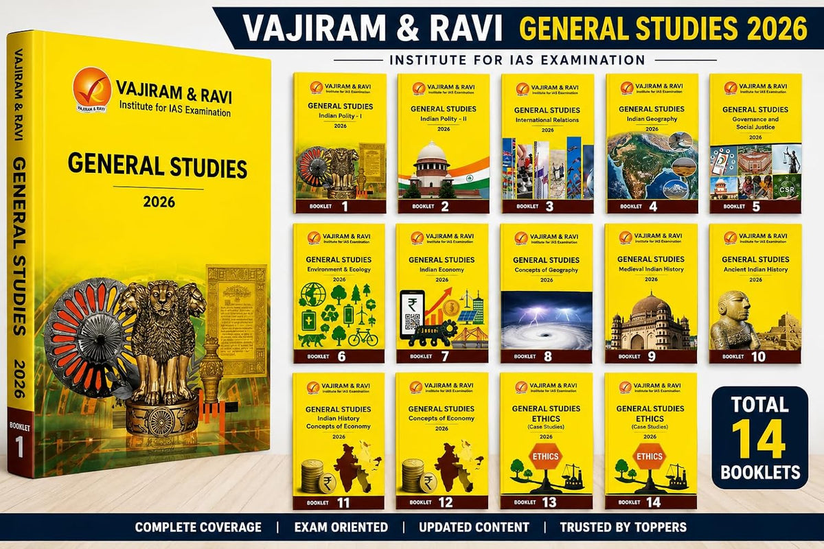 Yellow Book General Studies 2026 Photocopy Printed Book Set for UPSC CSE Prelims & Mains | 14 Staple-Bound Booklets