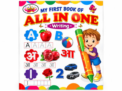My First Book of All in One Writing Practice Book for Kids | Alphabet, Hindi Varnamala & Number Tracing Workbook