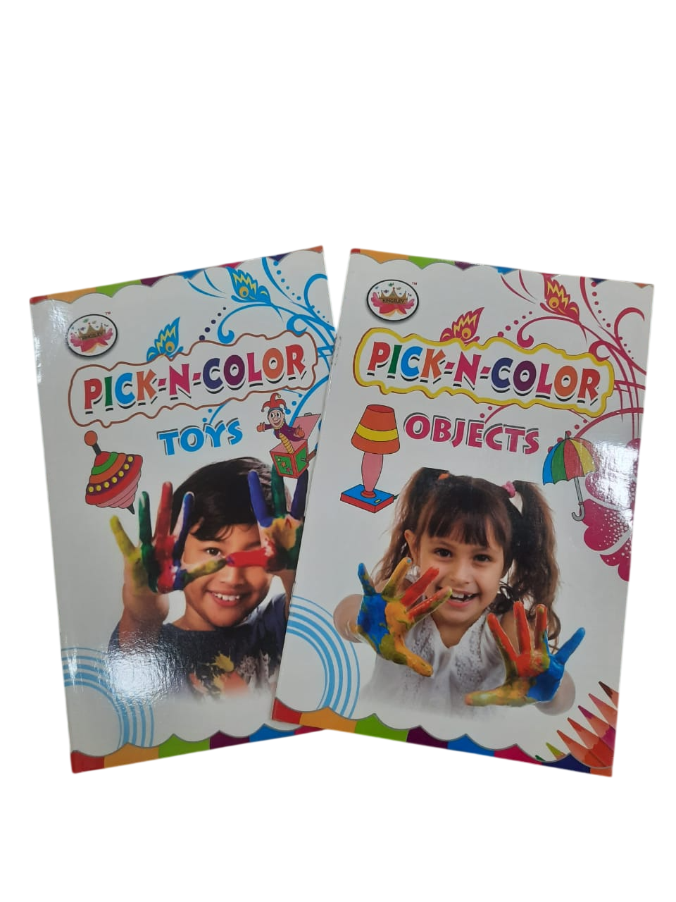 Pick-N-Color Kids Drawing & Coloring Book Toys, Objects, Vegetables & Shapes Activity Books