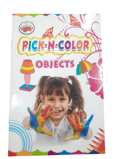 Pick-N-Color Kids Drawing & Coloring Book Toys, Objects, Vegetables & Shapes Activity Books