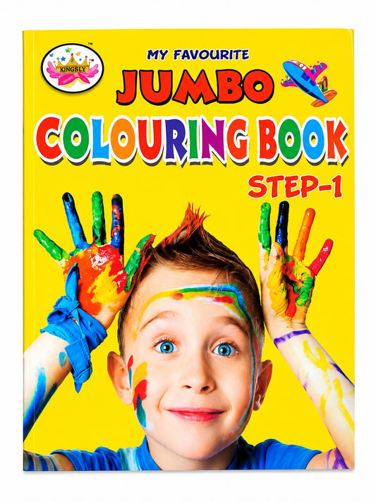 My Favourite Jumbo Colouring Book – Step 1 | Kids Creative Colouring & Activity Book